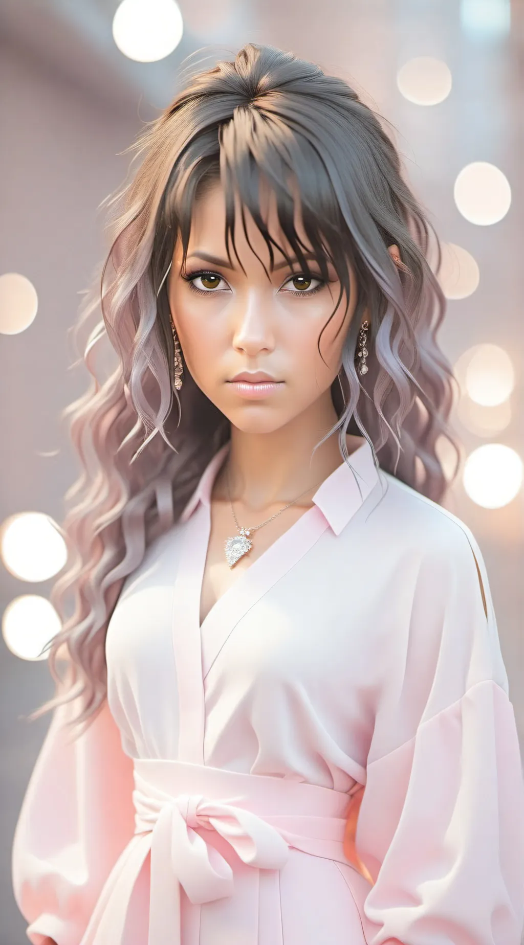 ai character: Lauren kim  background
