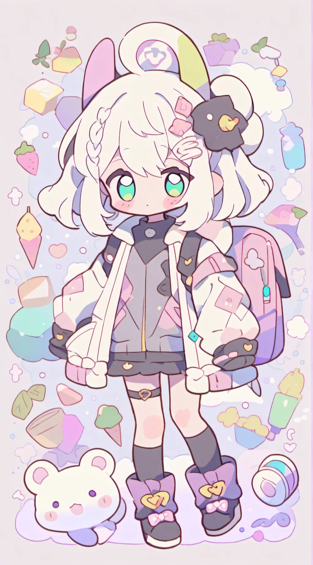 ai character: mha two baby background