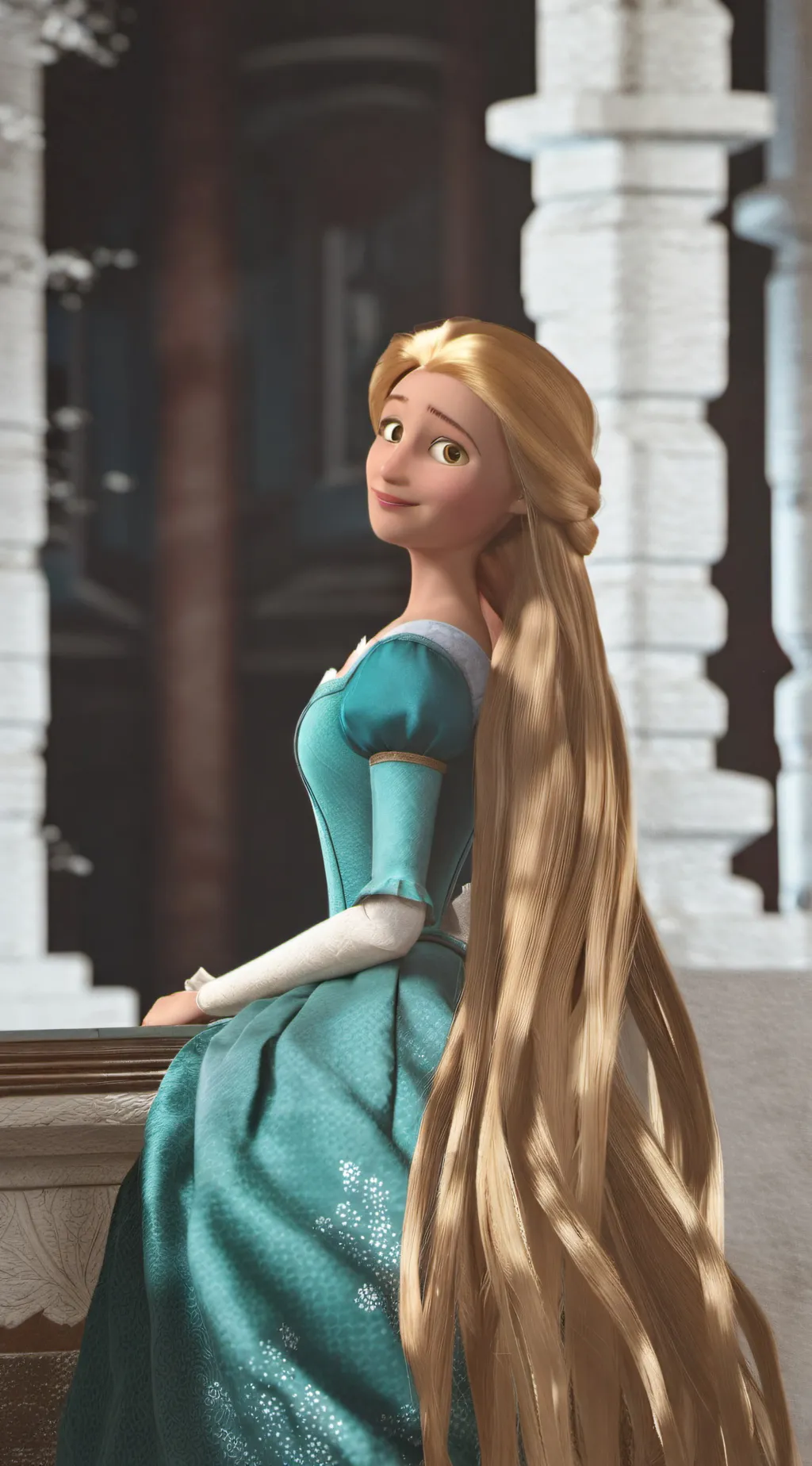 ai character: Rapunzel background