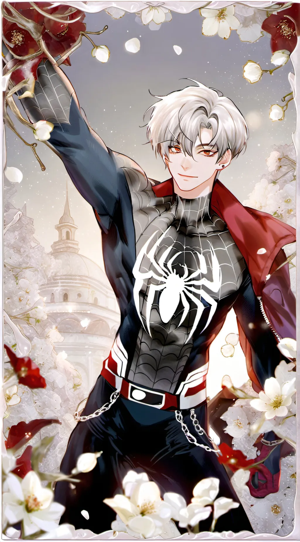 ai character: spider man  background