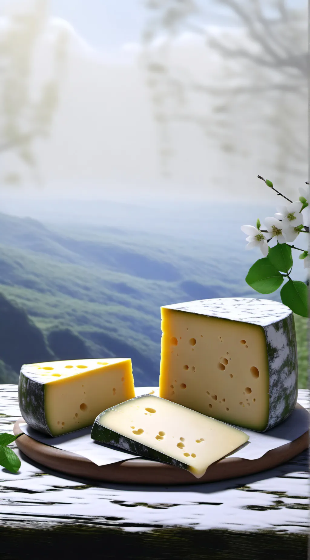 ai character: cheese background