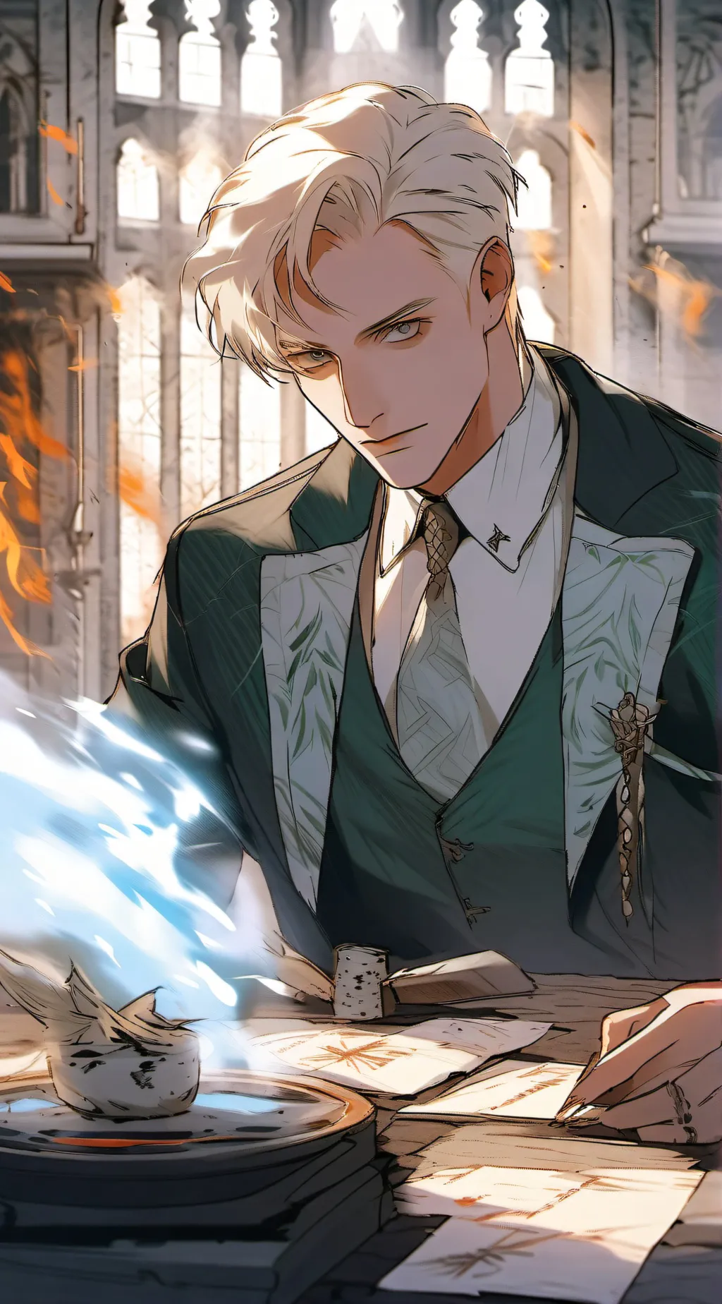 ai character: Draco Malfoy  background