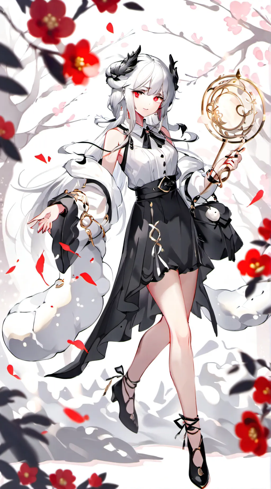ai character: snake girl background