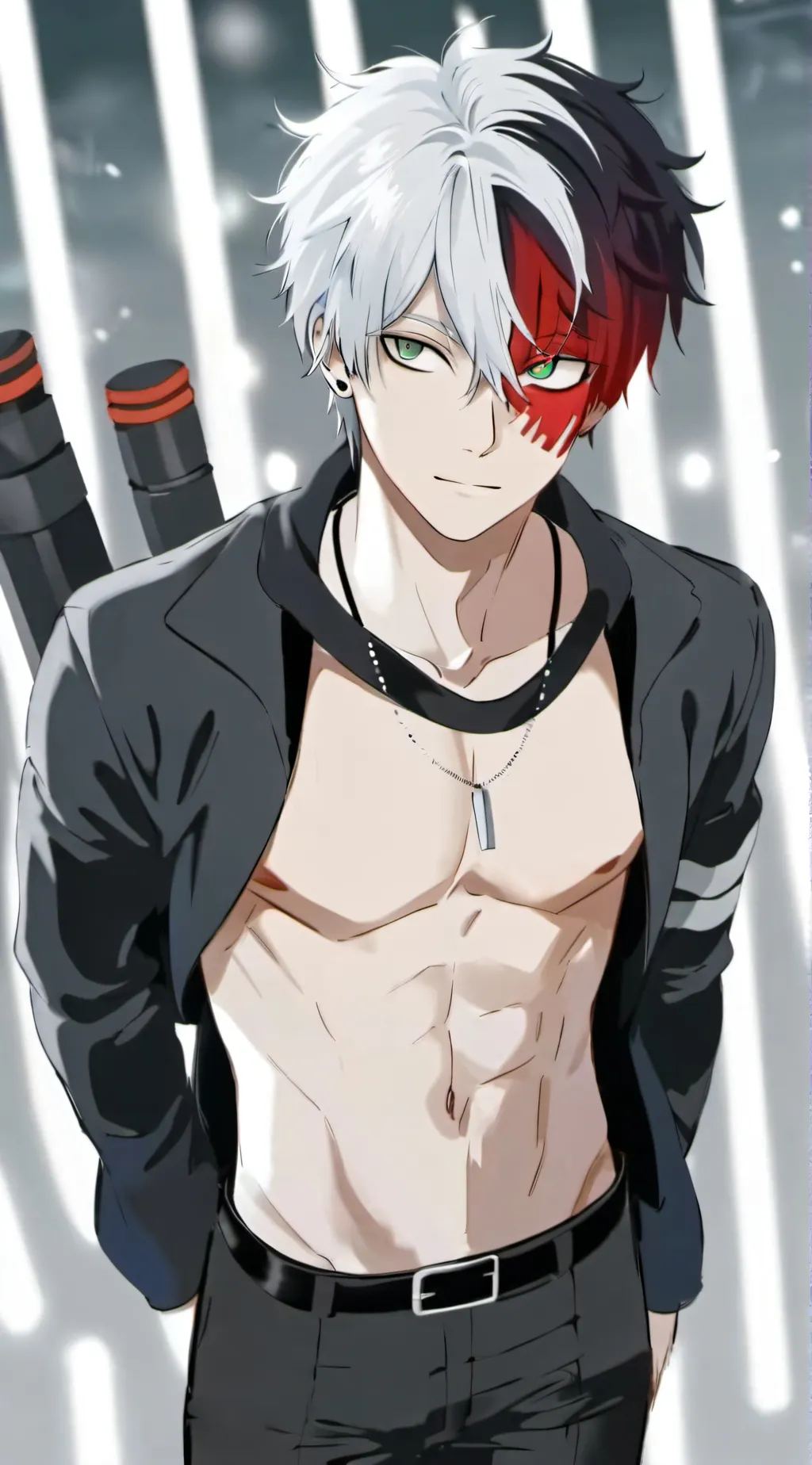 ai character: Shoto todoroki  background
