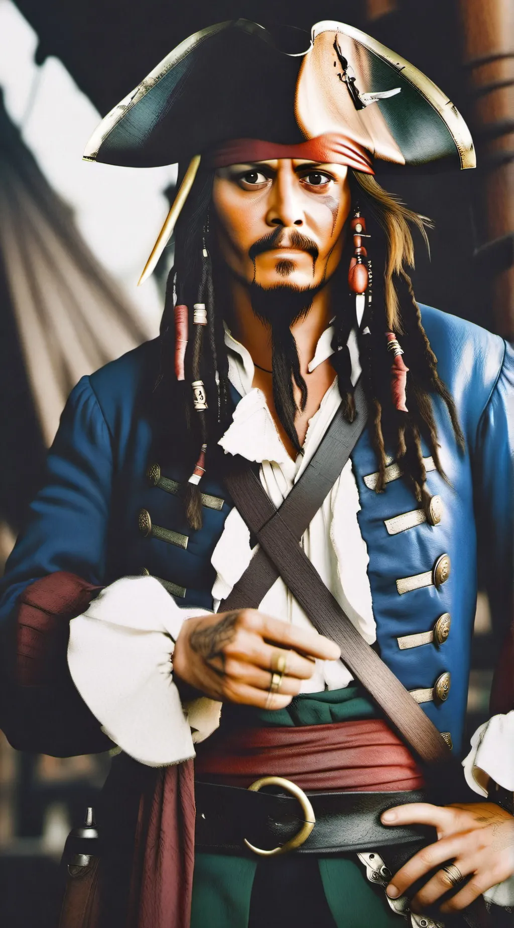 ai character: Jack Sparrow background