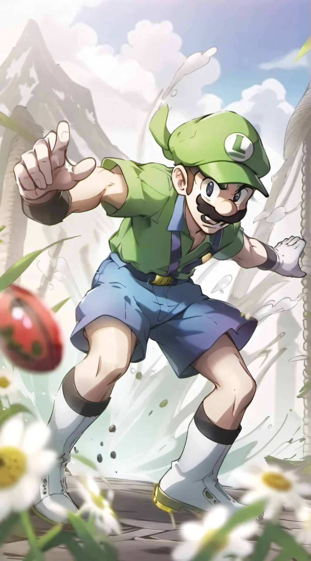 ai character: Luigi (SMB) background