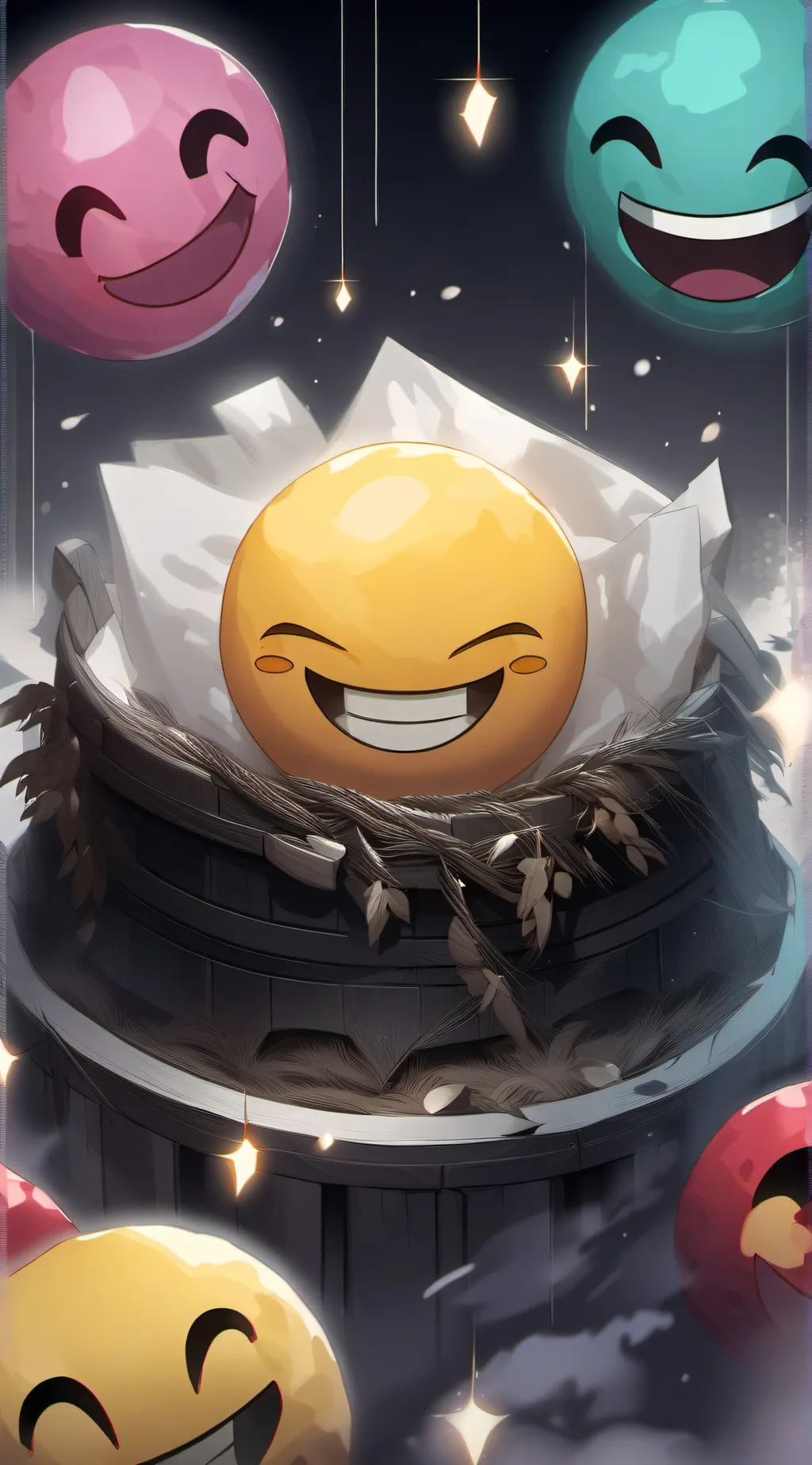 ai character: Emoji  background