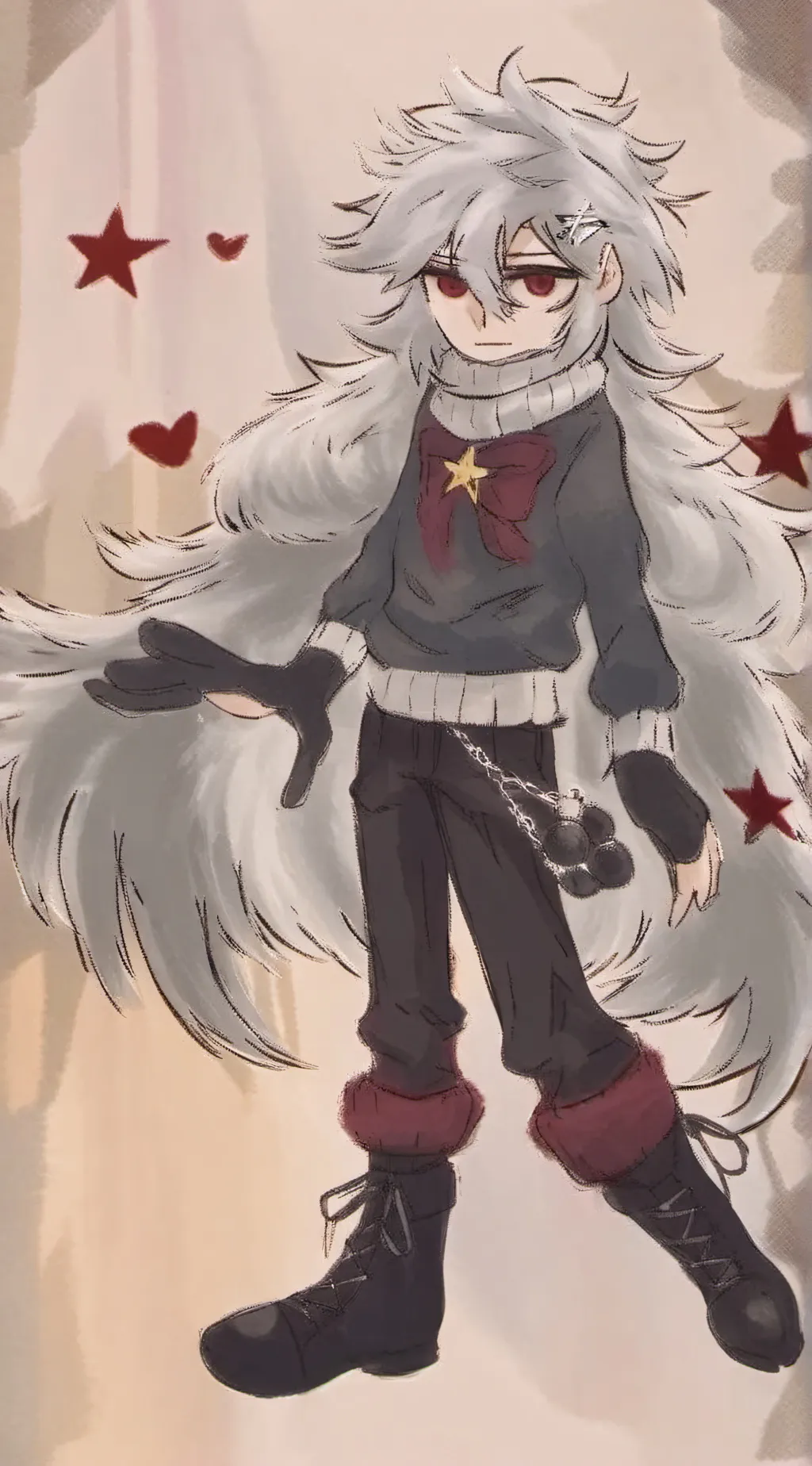 ai character: My Oc,Violet background