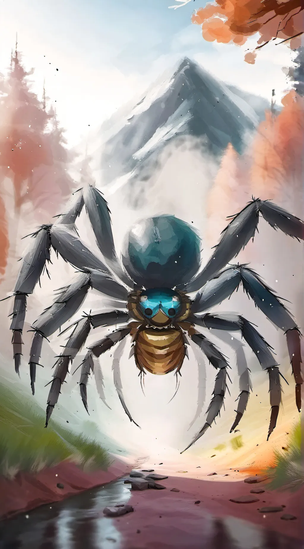 ai character: GIANT SPIDER background