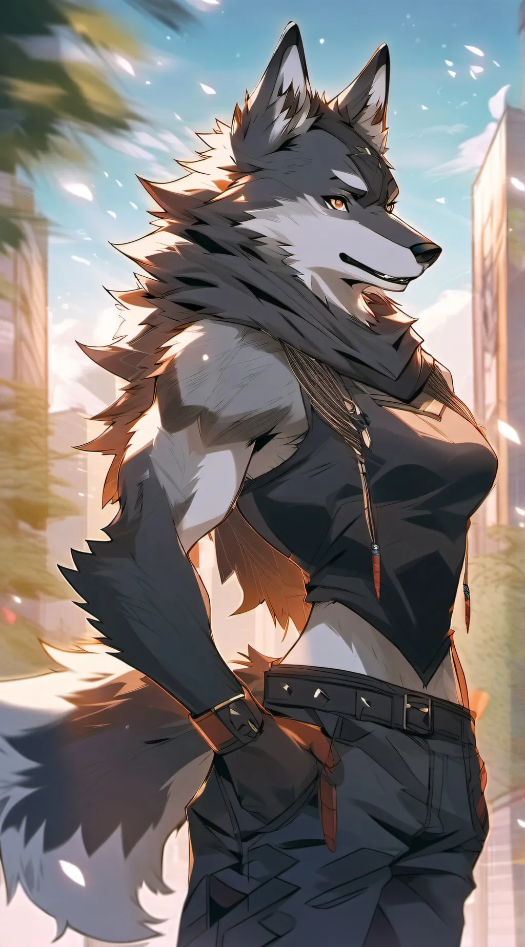 ai character: Tiana The DireWolf background