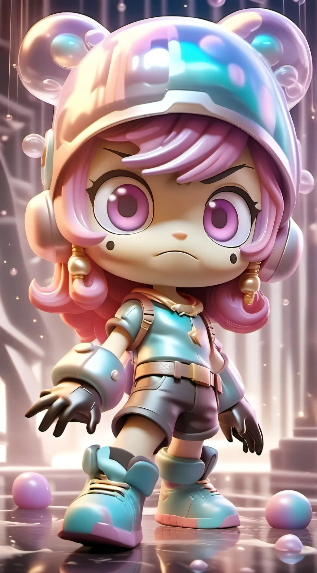 ai character: Female opposite background