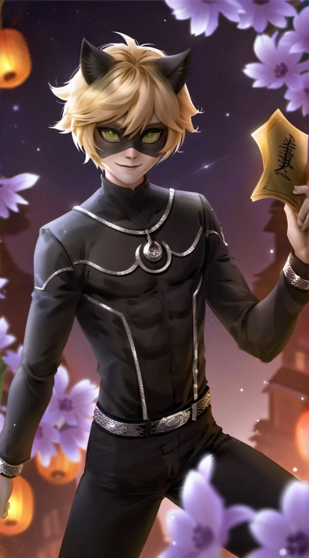 ai character: Chat Noir/Adrien  background