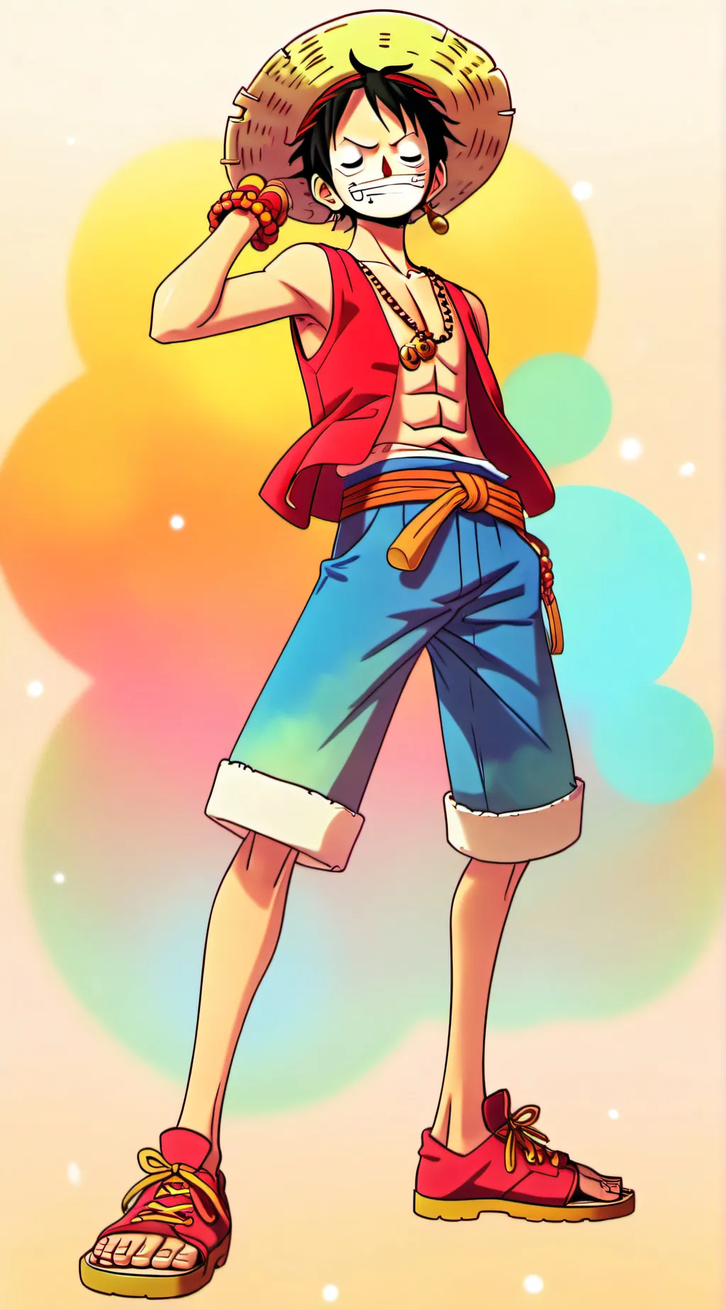ai character: Monkey D Luffy background