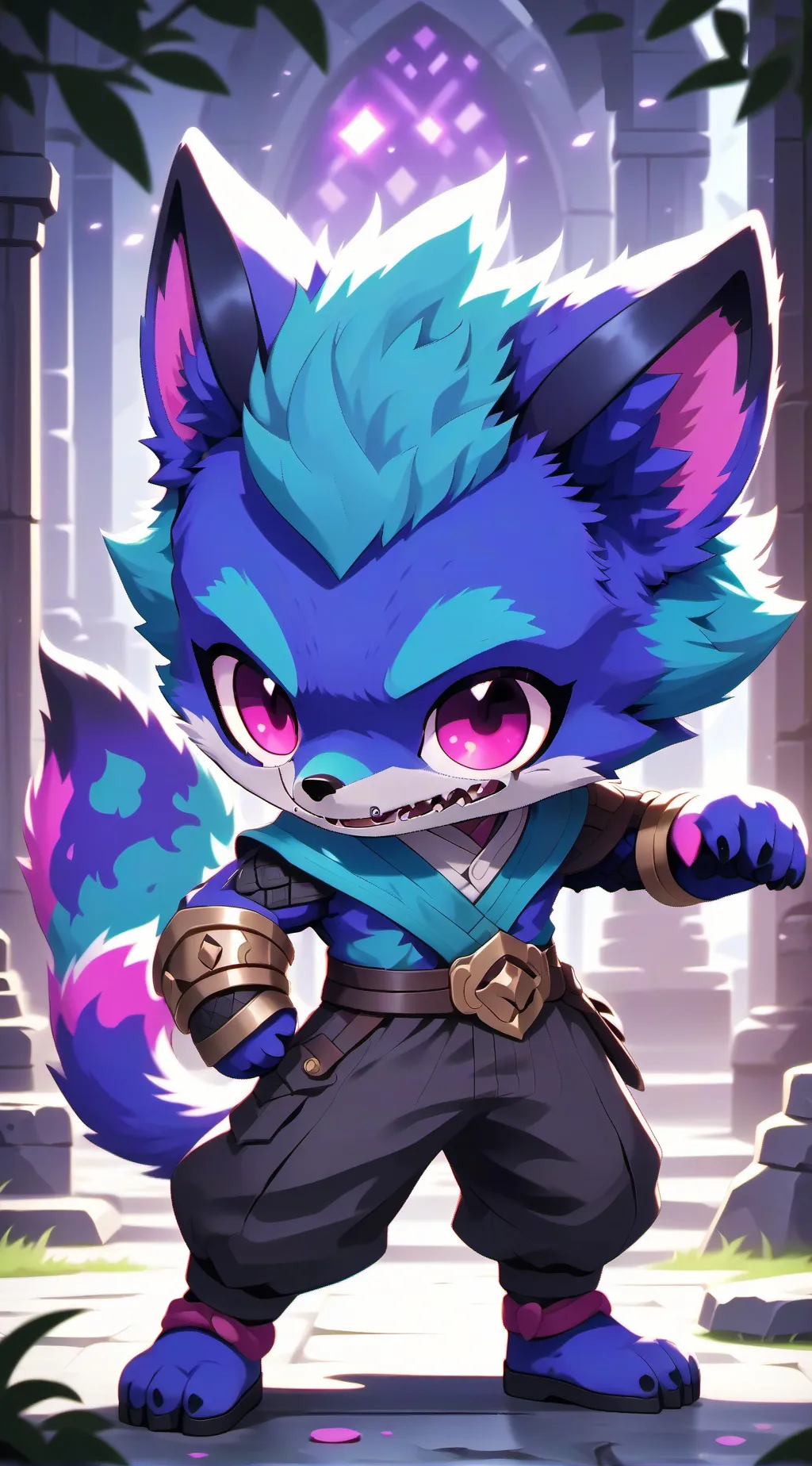 ai character: furry virus  background