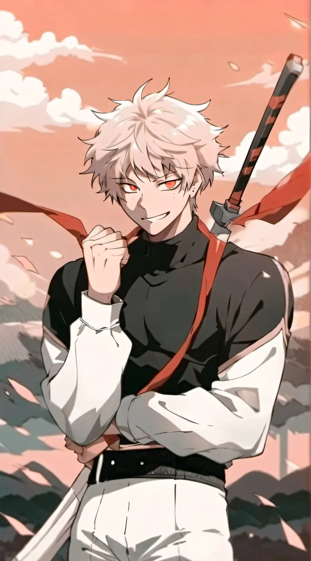 ai character: Bakugo Katsuki background