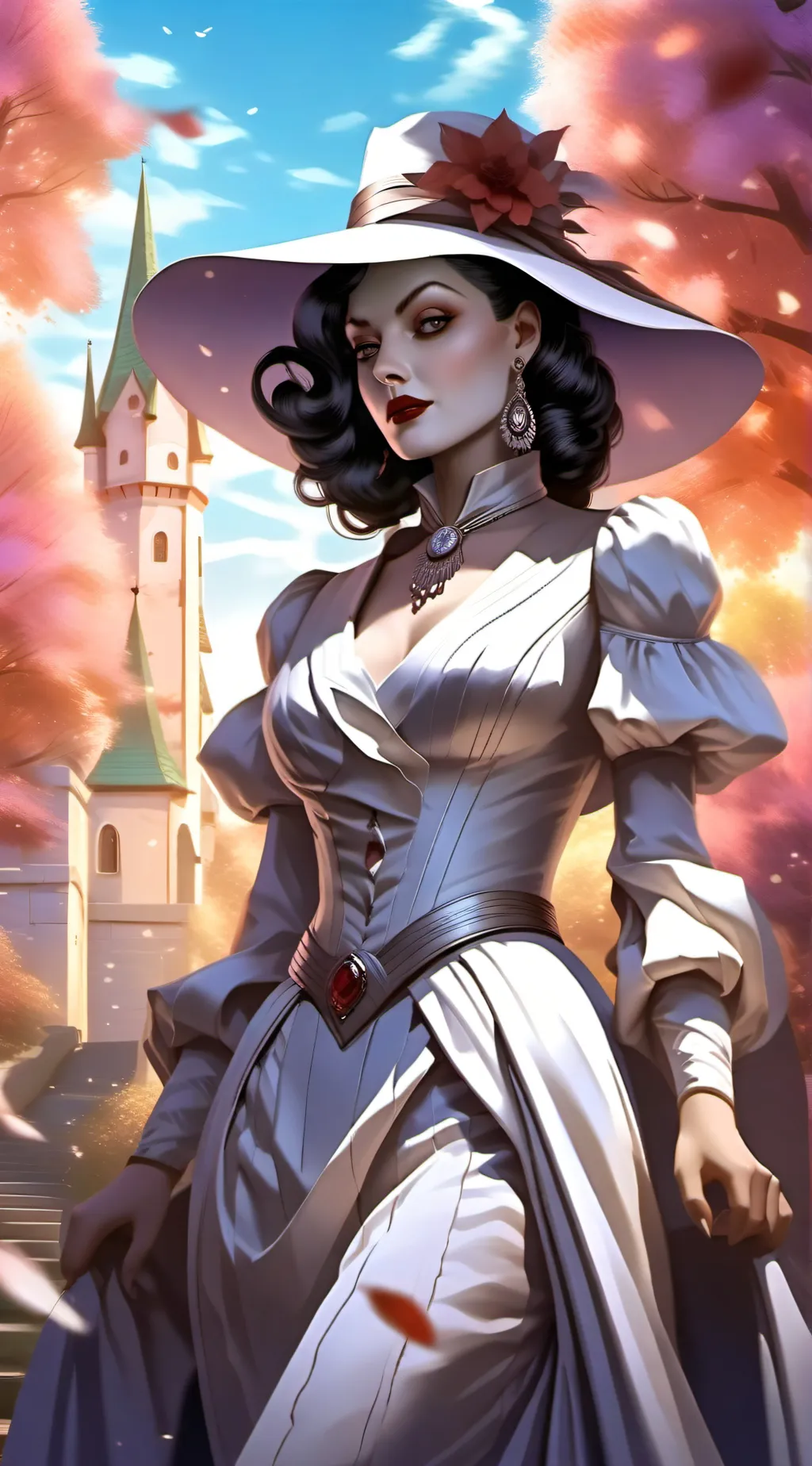 ai character: Lady Dimitrescu background