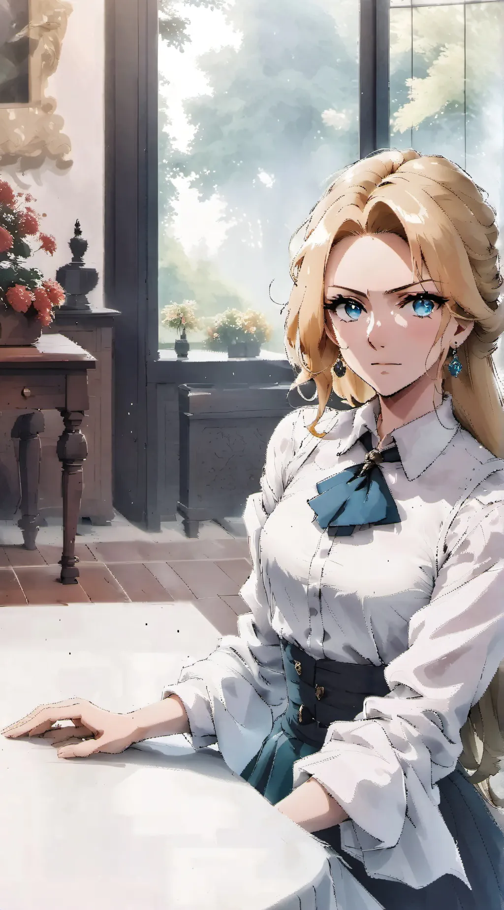 ai character: Marie-Thérèse  background