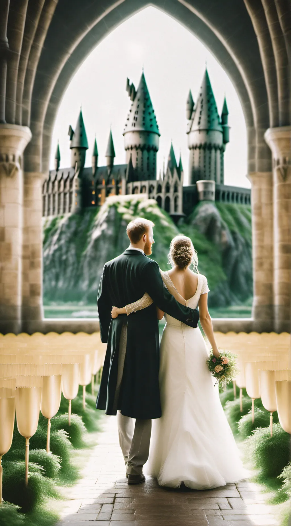 ai character: Hogwarts wedding!! background