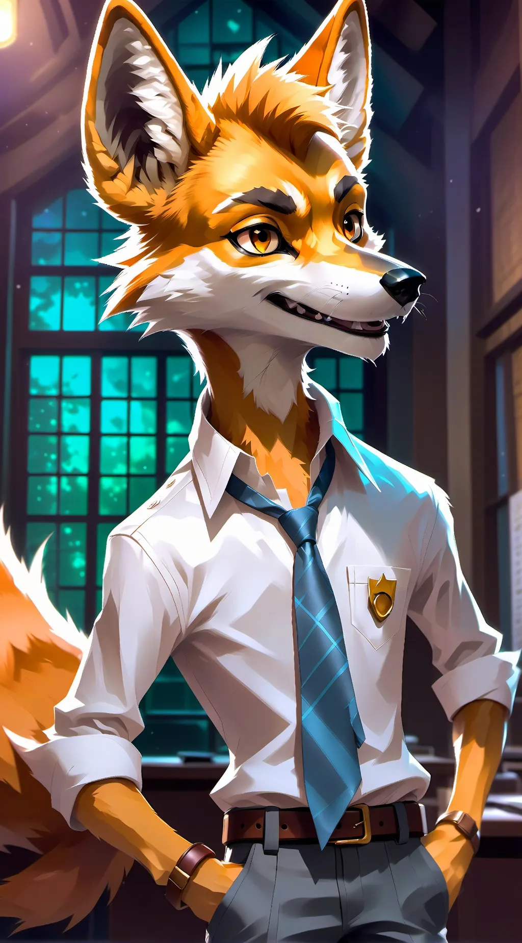 ai character: Ookami  background