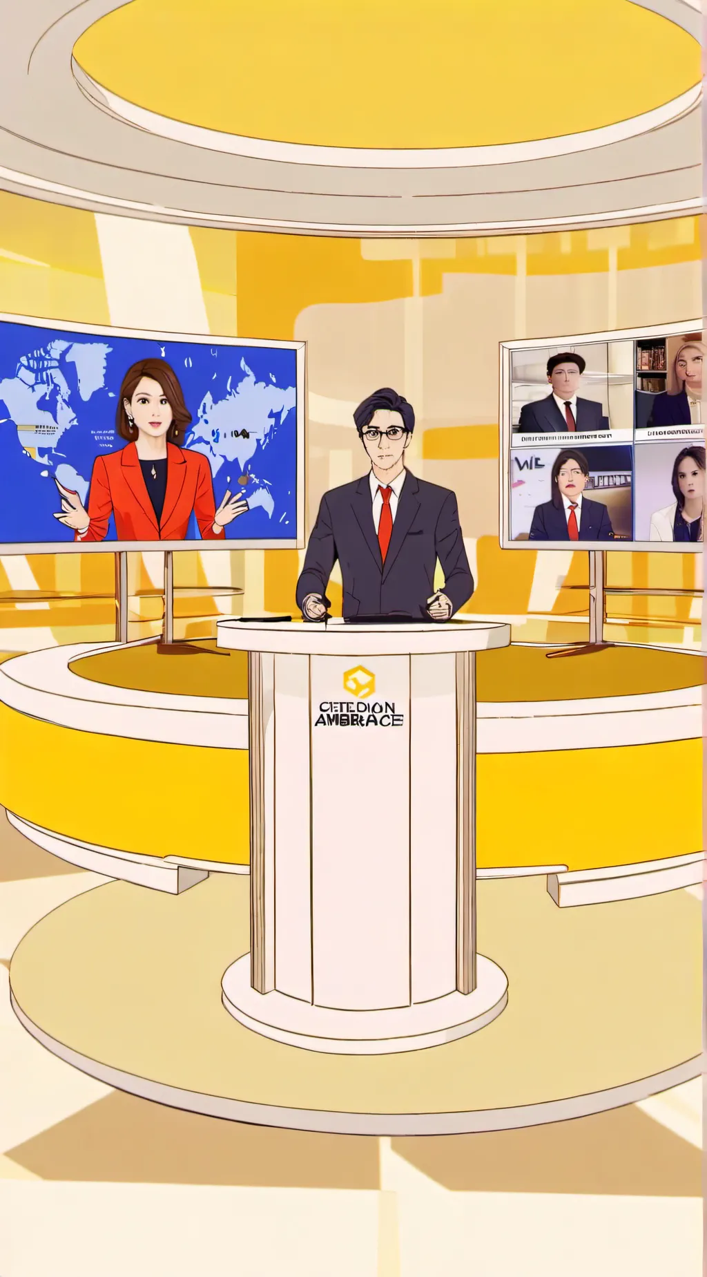 ai character: news  background