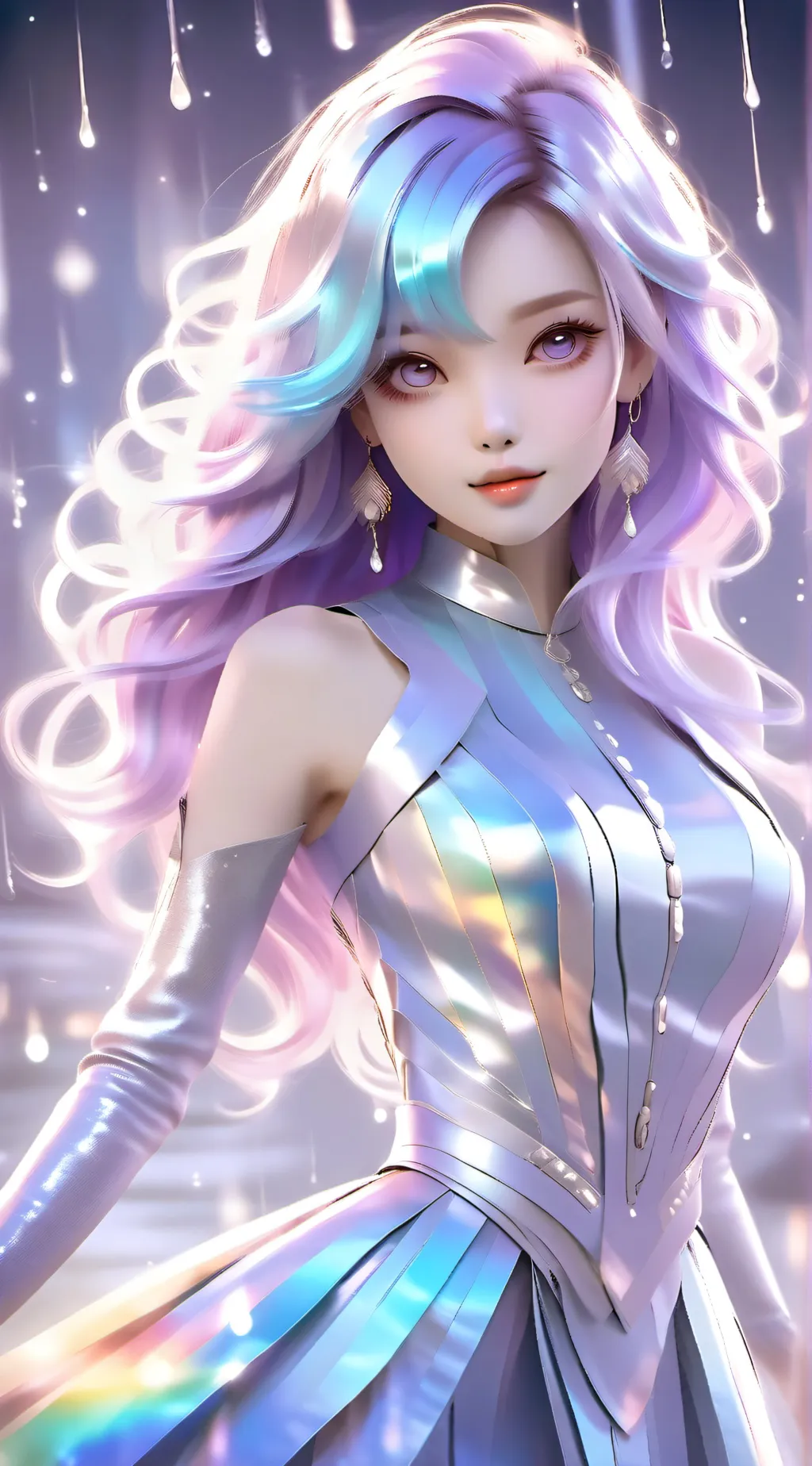 ai character: Lavender background