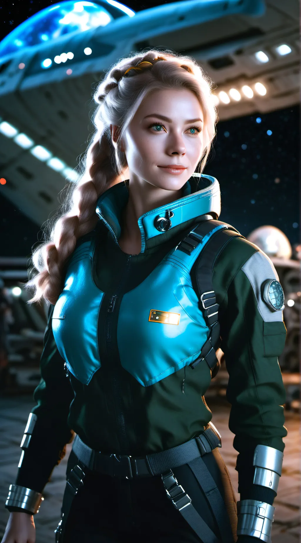 ai character: Anna Silver background