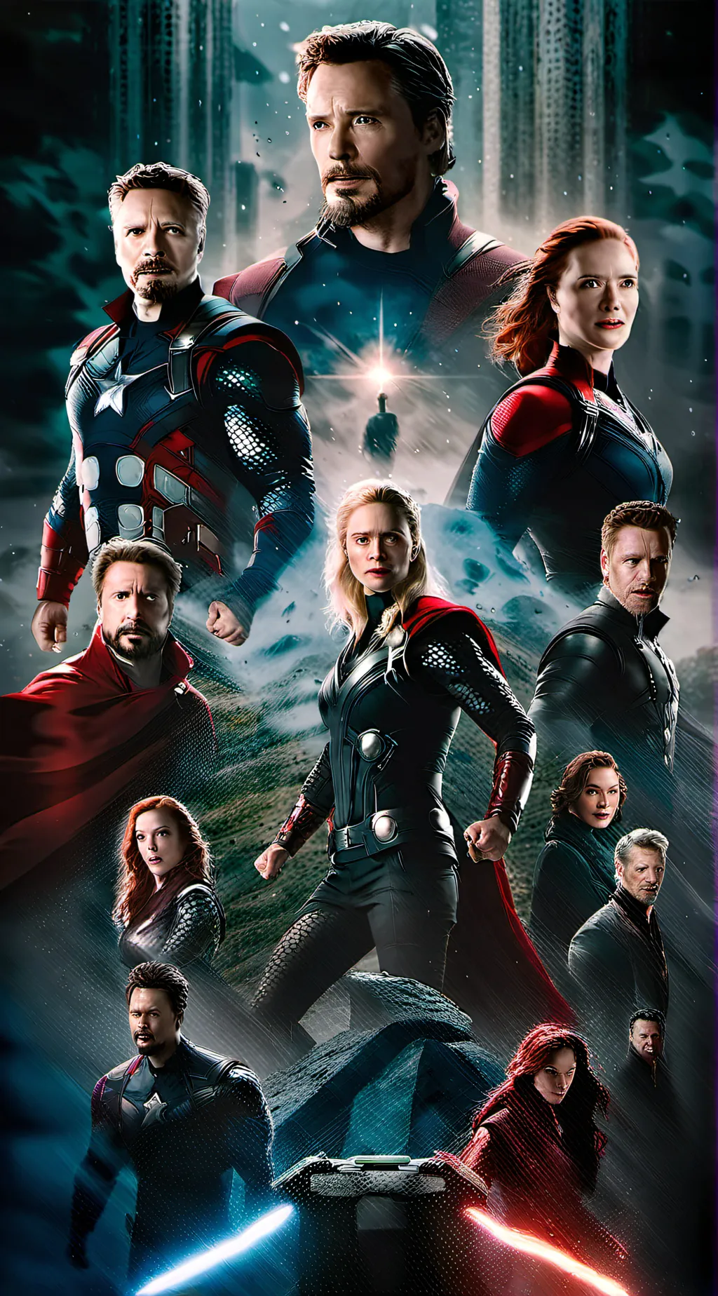 ai character: Avengers  background