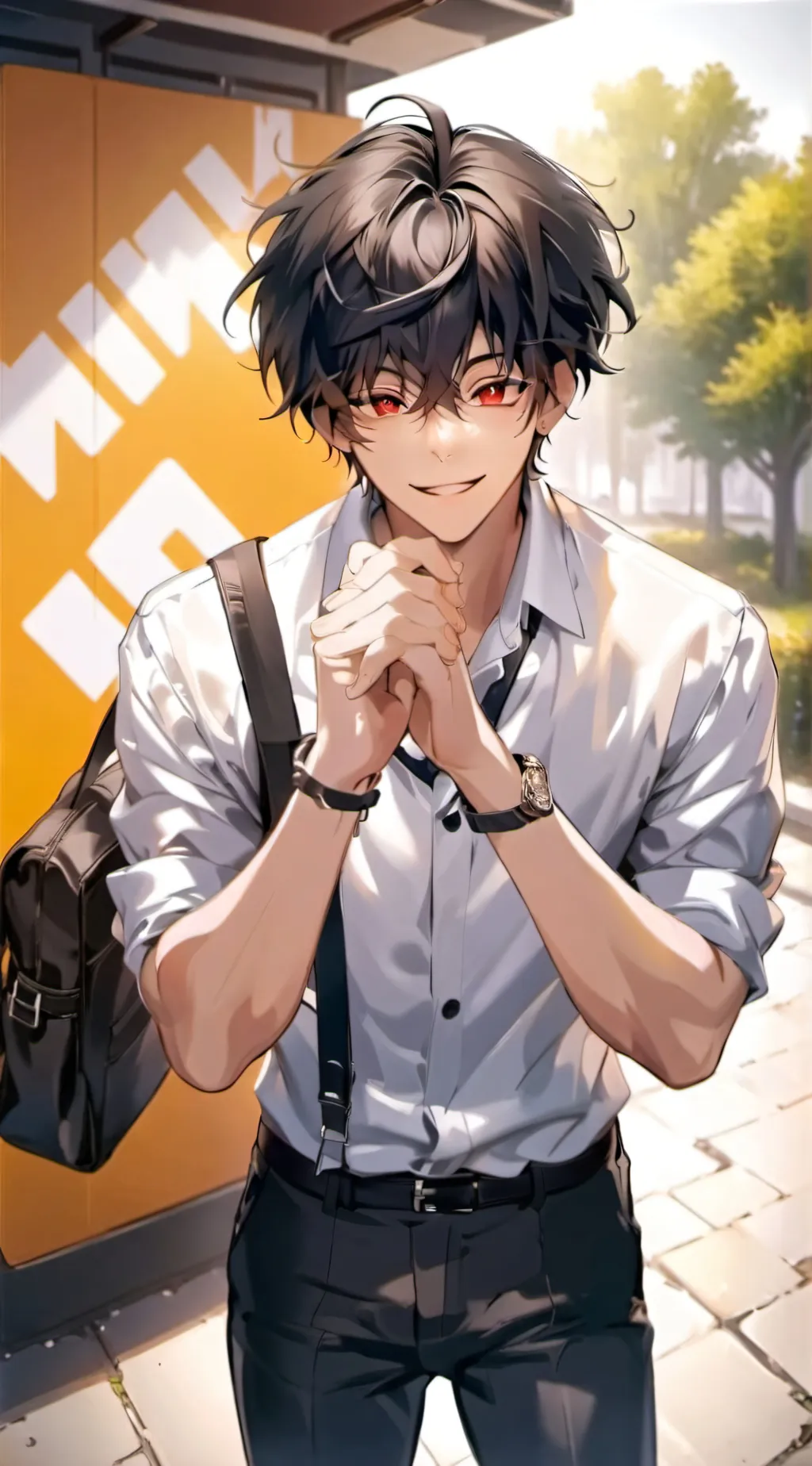 ai character: MARK🏿❣️ background