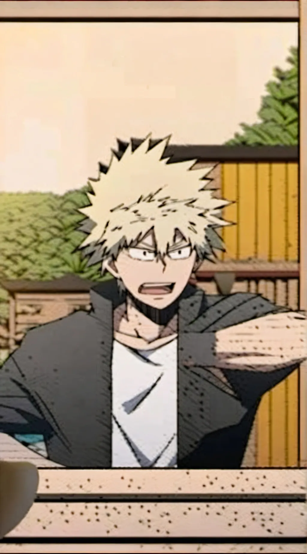 ai character: Bakugo Katsuki background