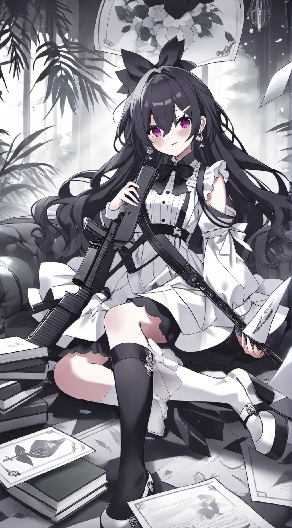 ai character: Miss circle background