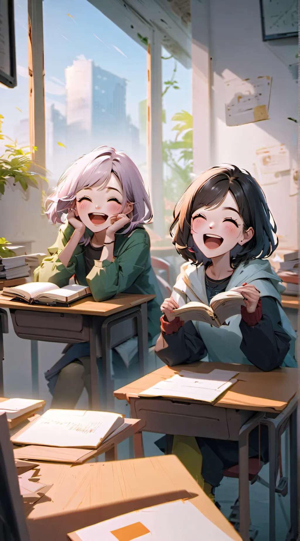 ai character: Sky and blaire background
