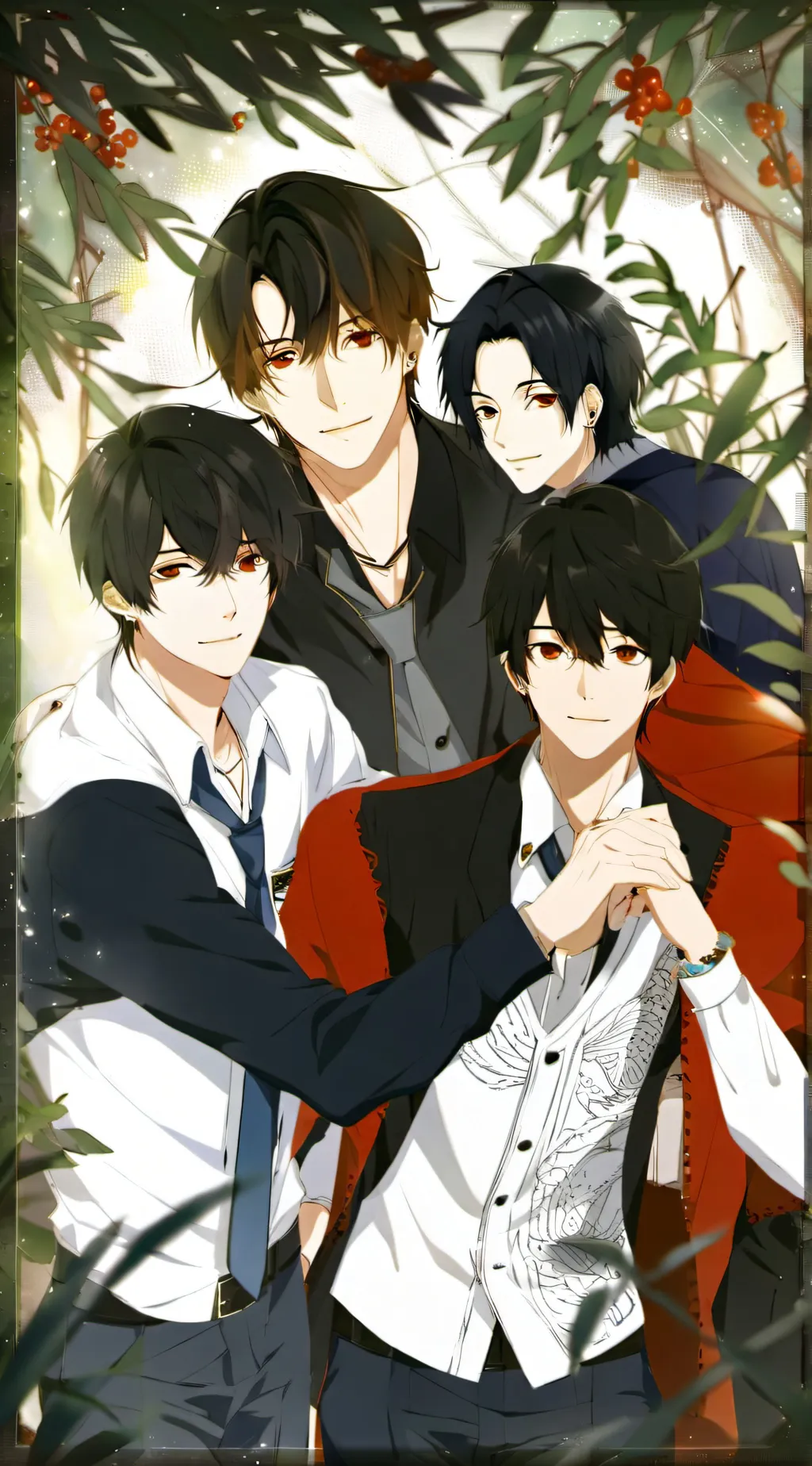 ai character: Brothers and dad  background