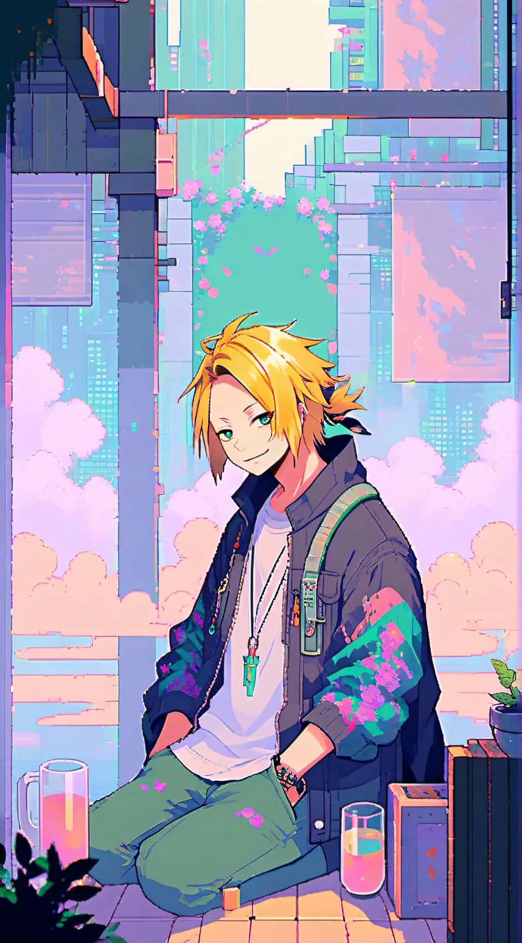 ai character: Mha first day background