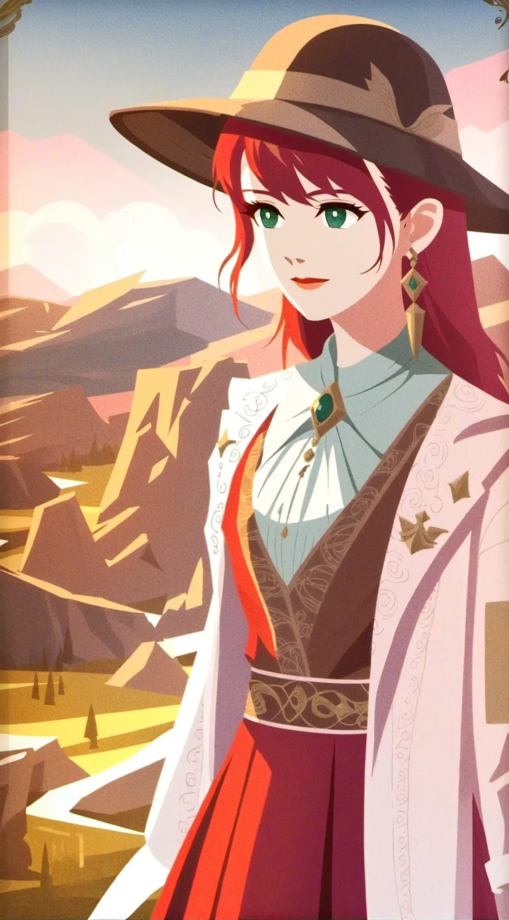 ai character: creepy woman background