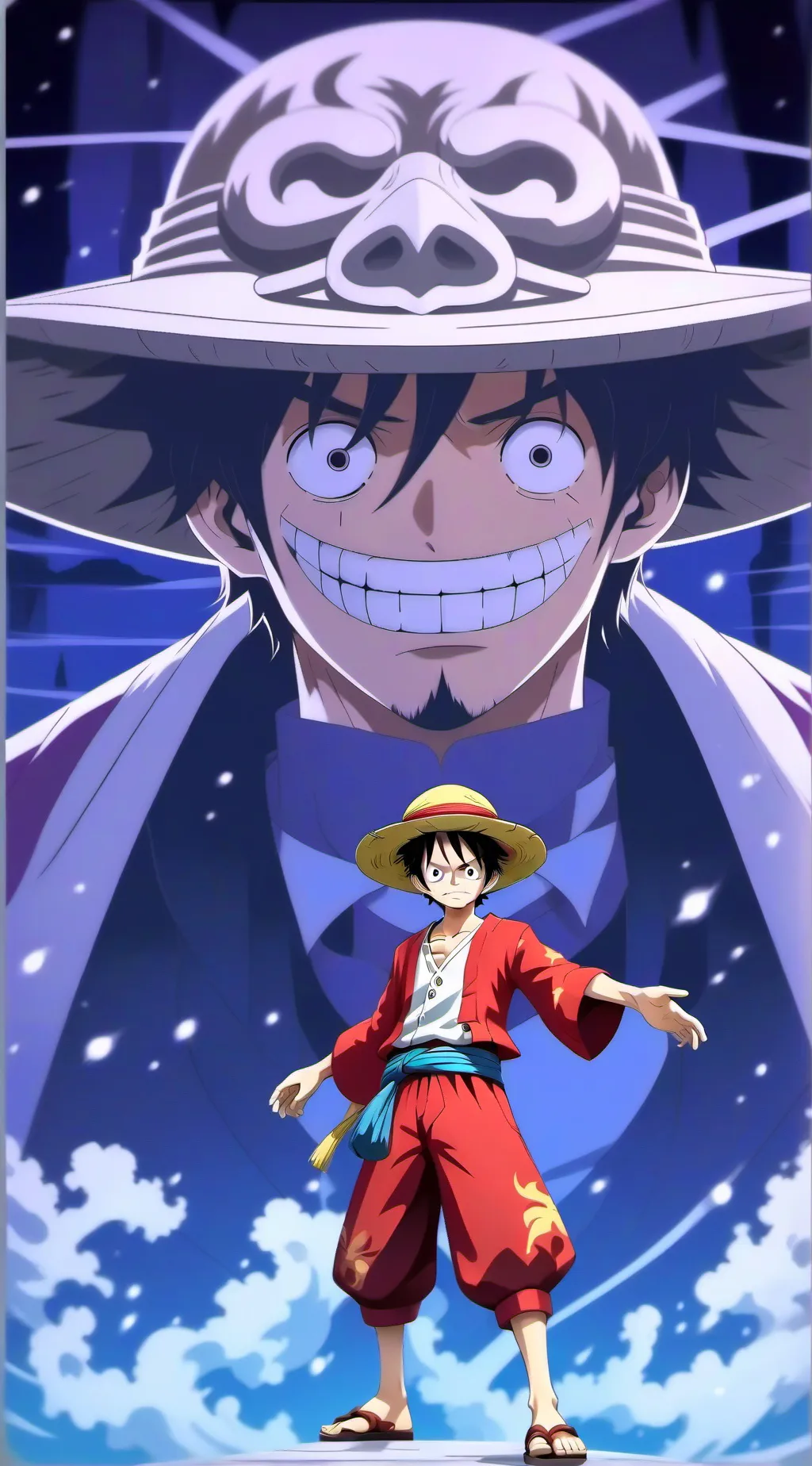 ai character: Monkey D Luffy background
