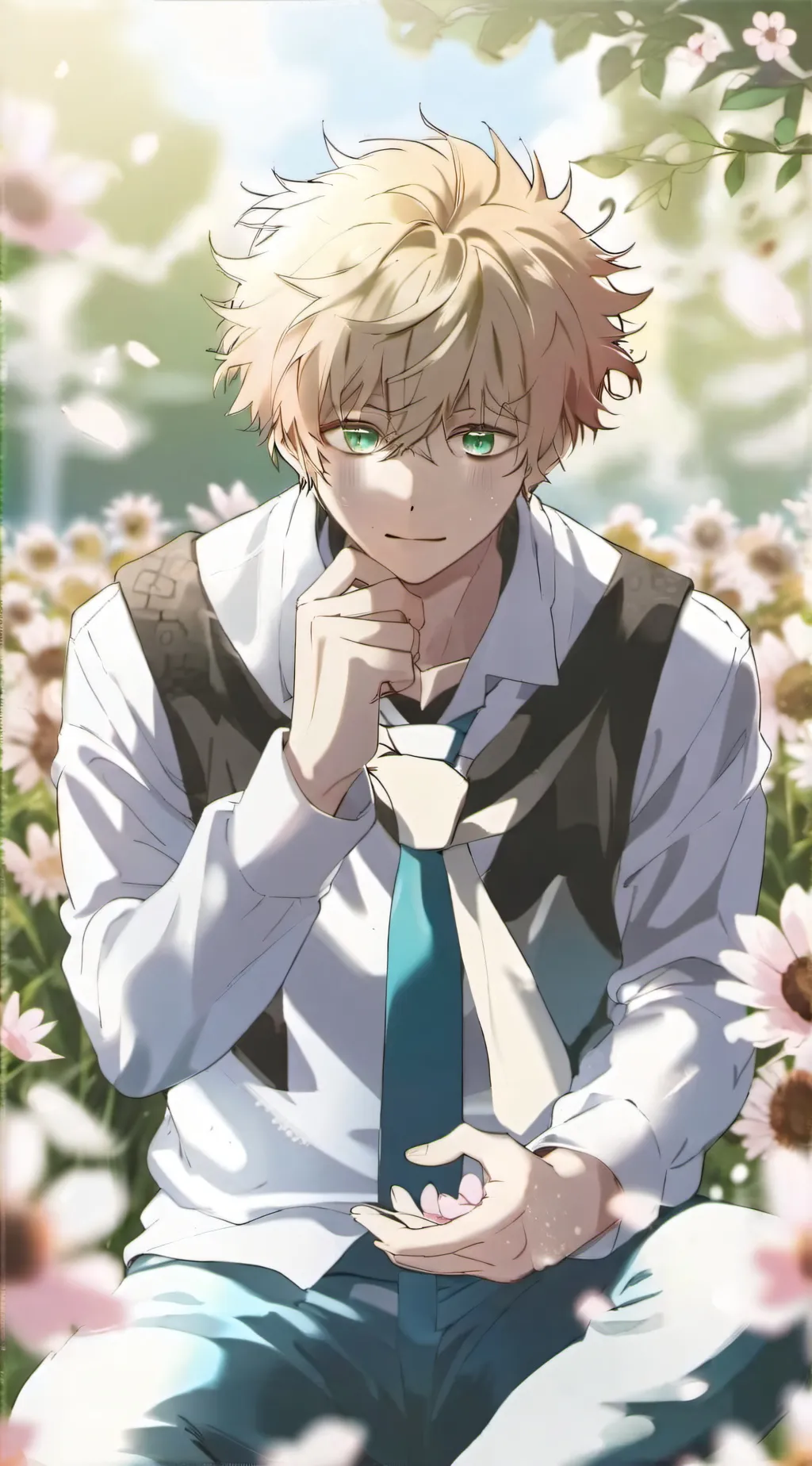 ai character: bakugo  background