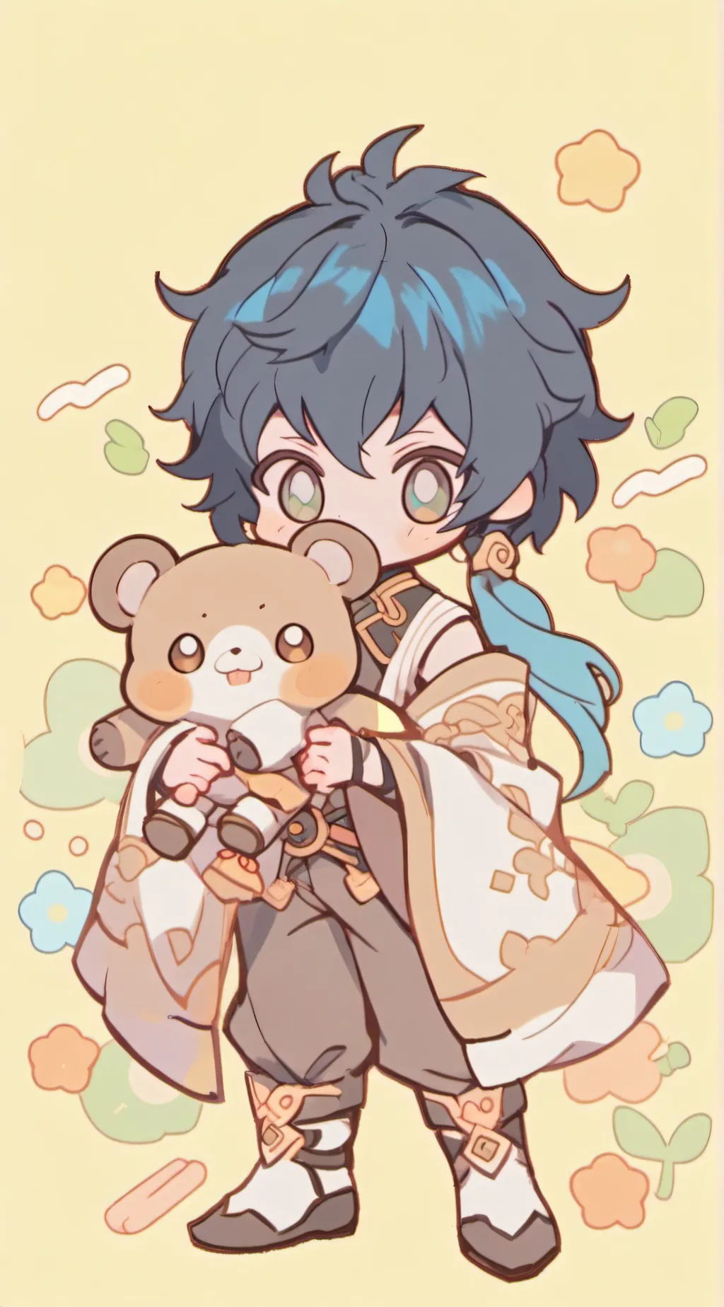 ai character: baby Inosuke  background