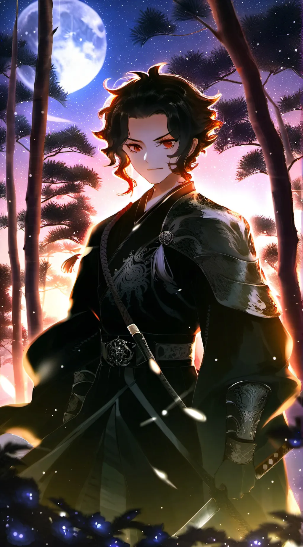 ai character: Uppermoons +muzan  background