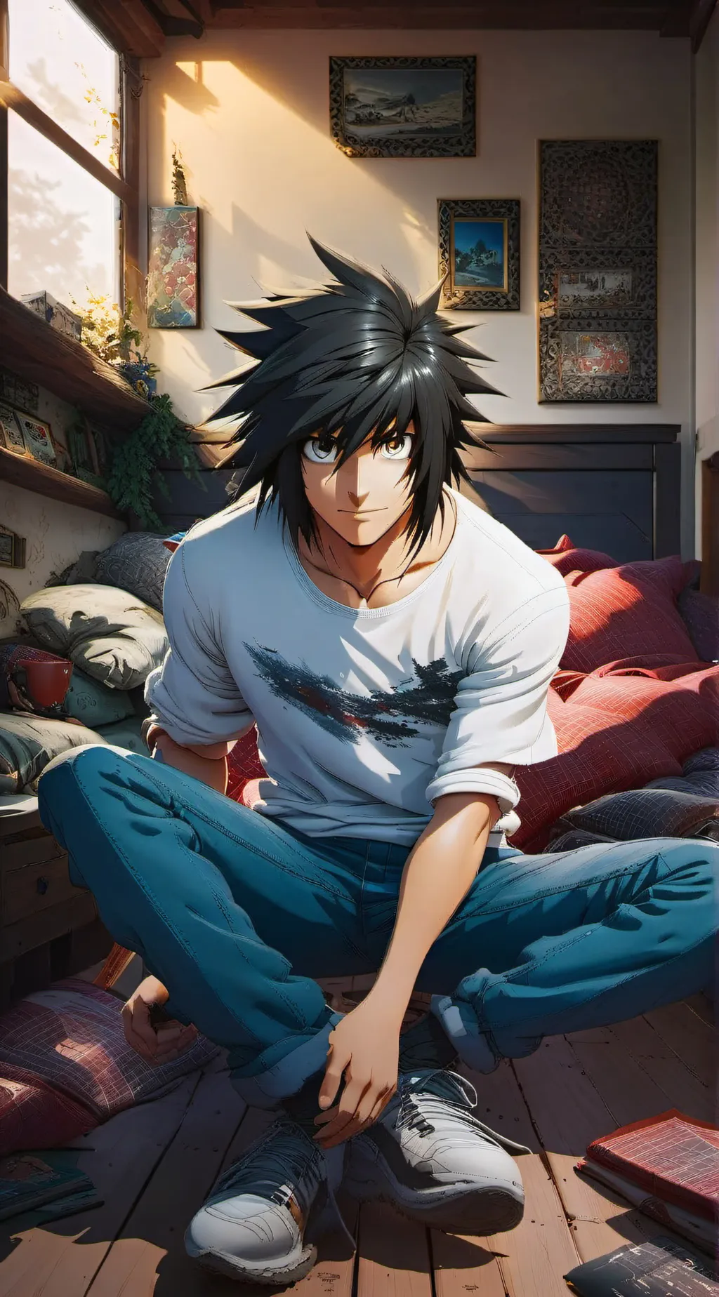 ai character: L - Roomate RP background
