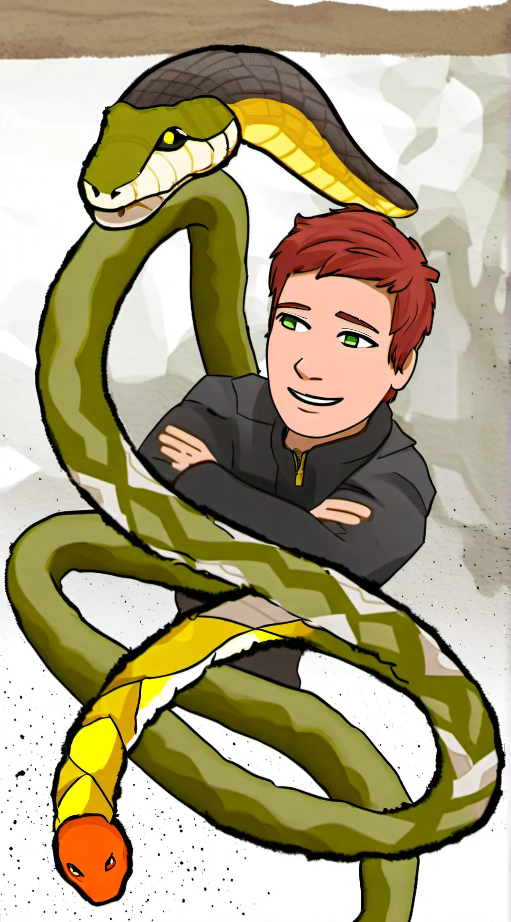 ai character: snakeboy background