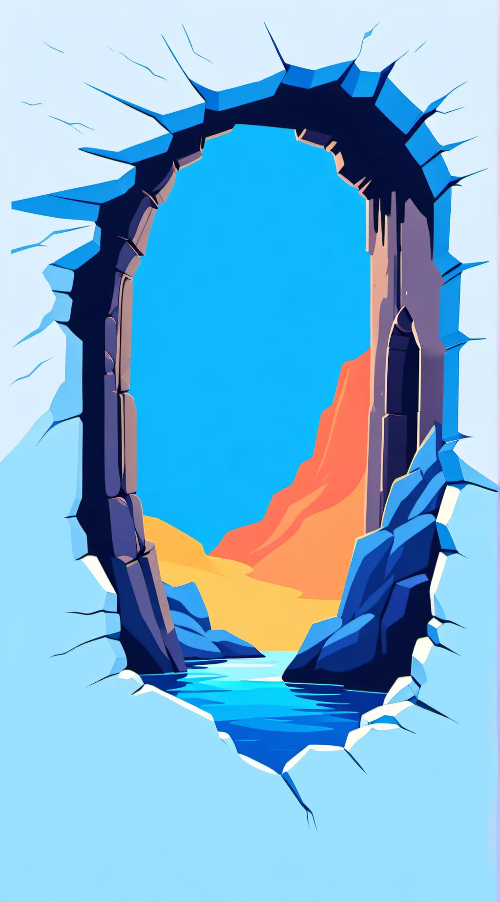 ai character: Mysterious hole background
