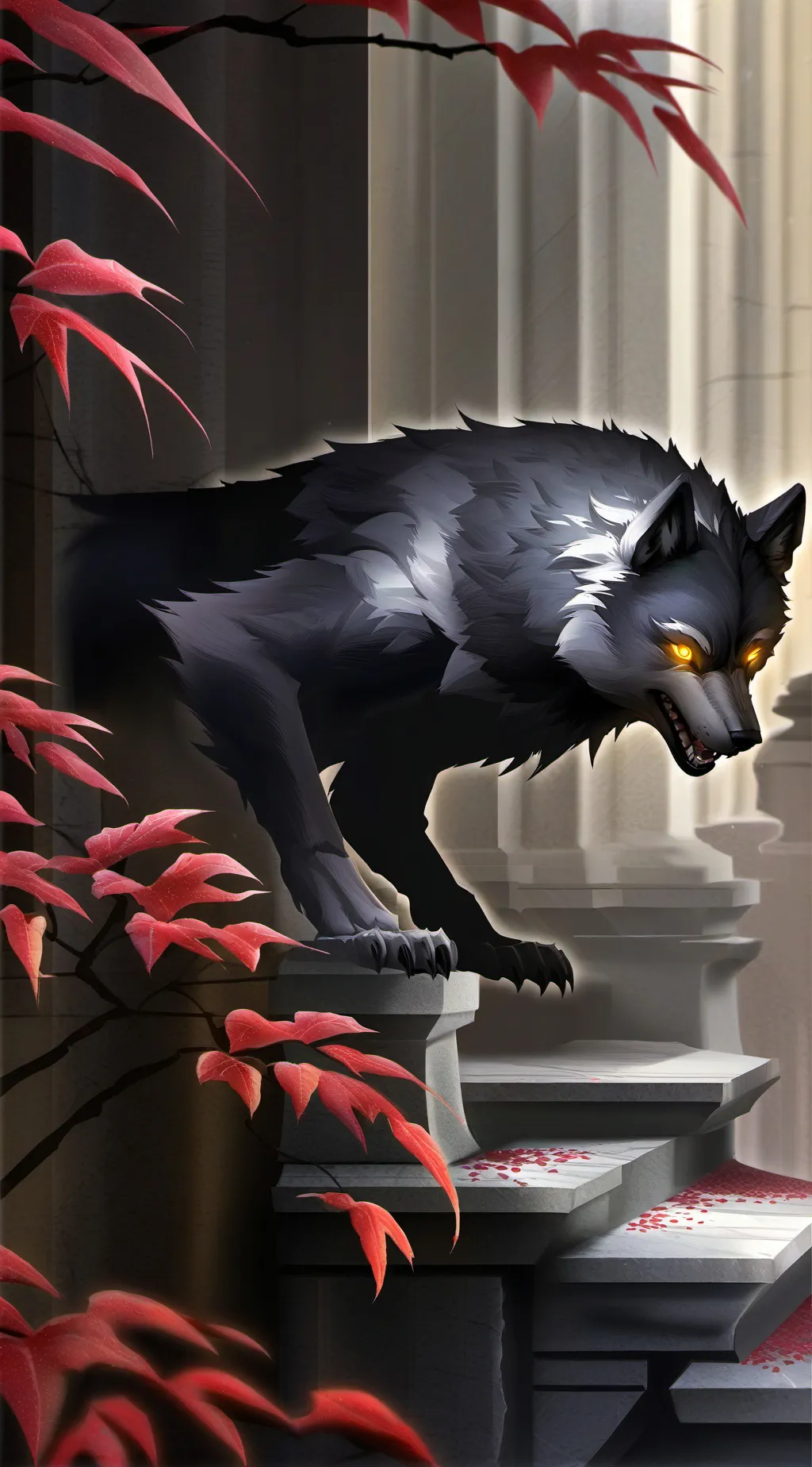ai character: Predator Wolf  background