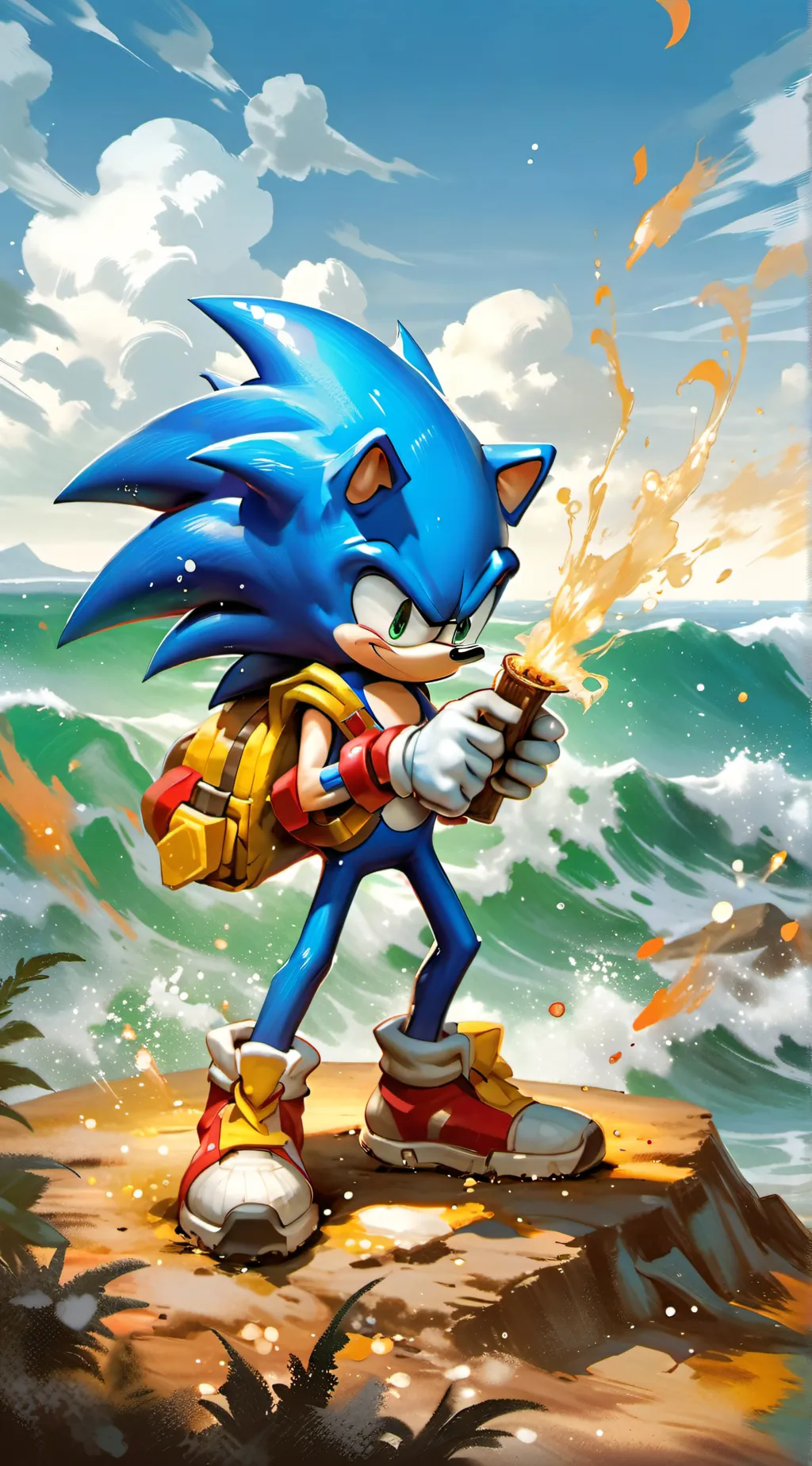 ai character: Sonic background
