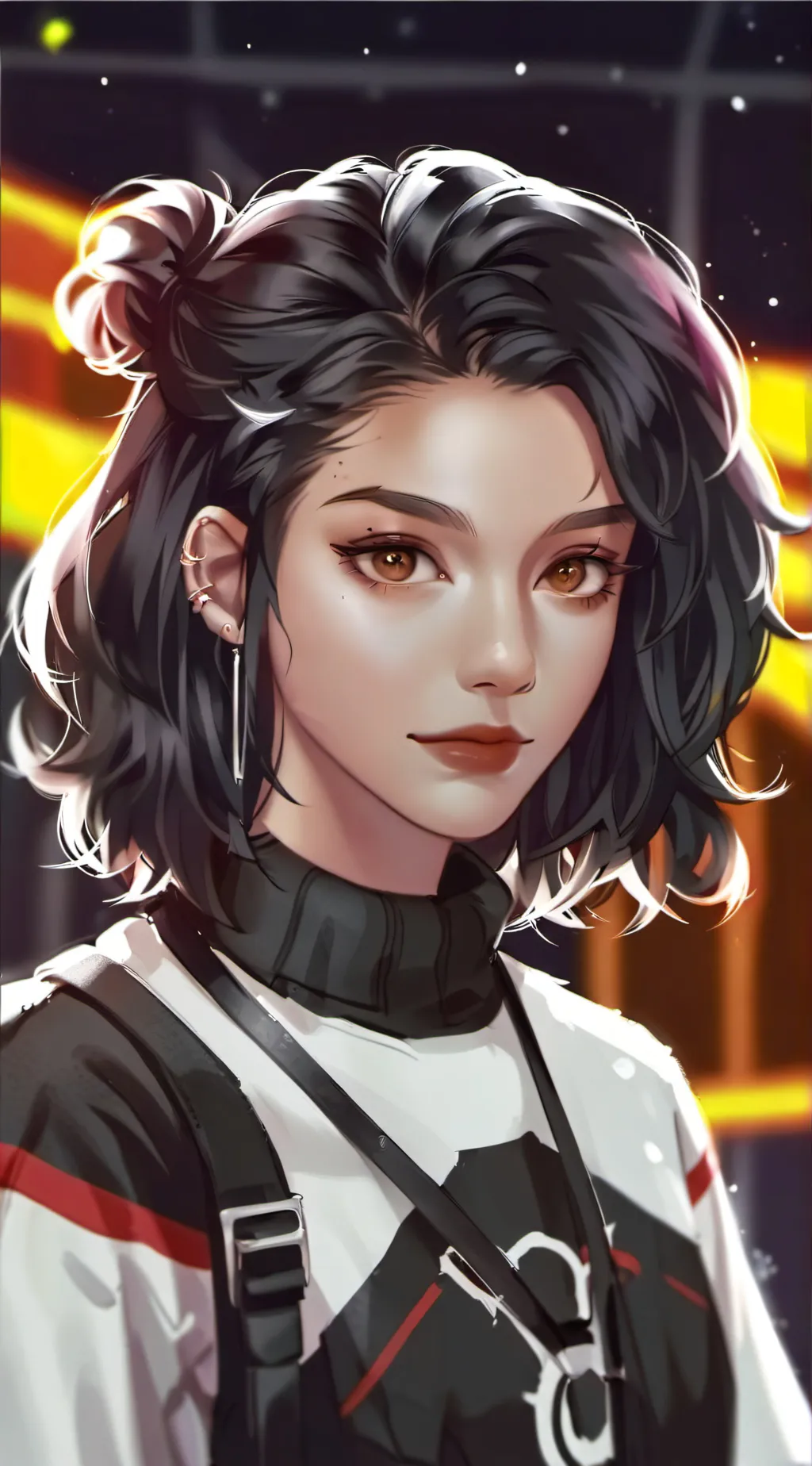 ai character: Violet  background