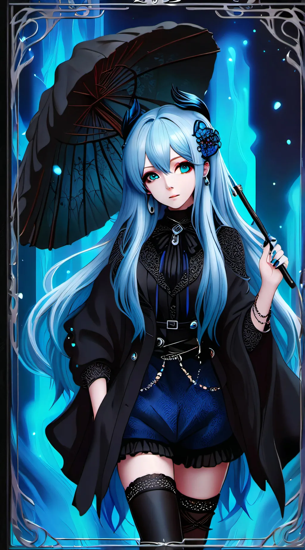 ai character: Aqua background