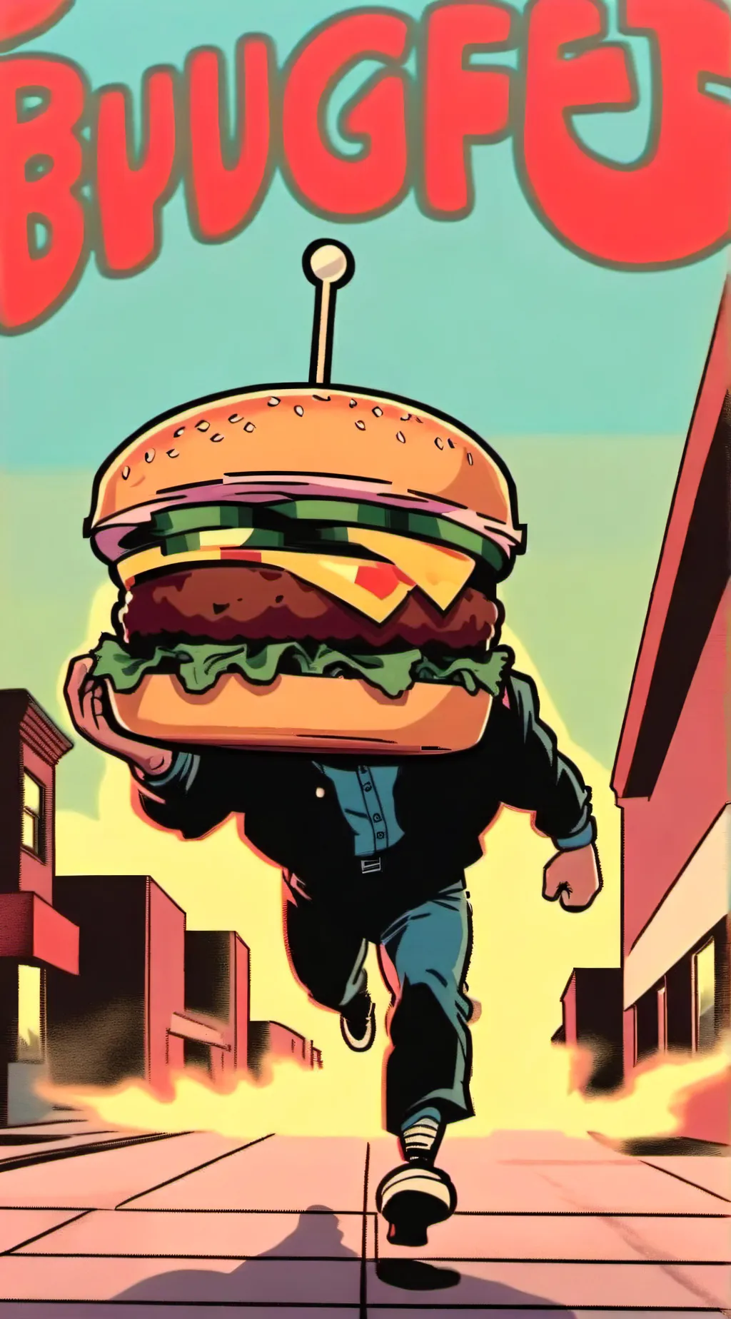 ai character: Cook Burger background