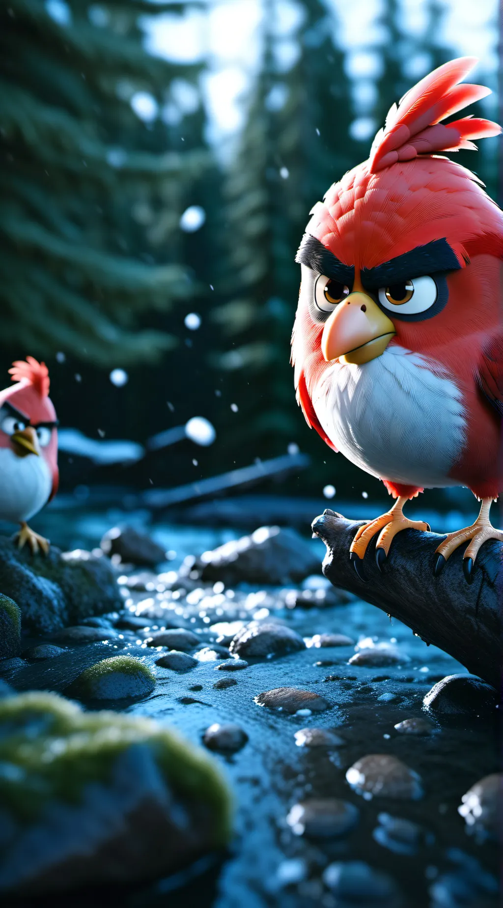 ai character: Red angry birds background
