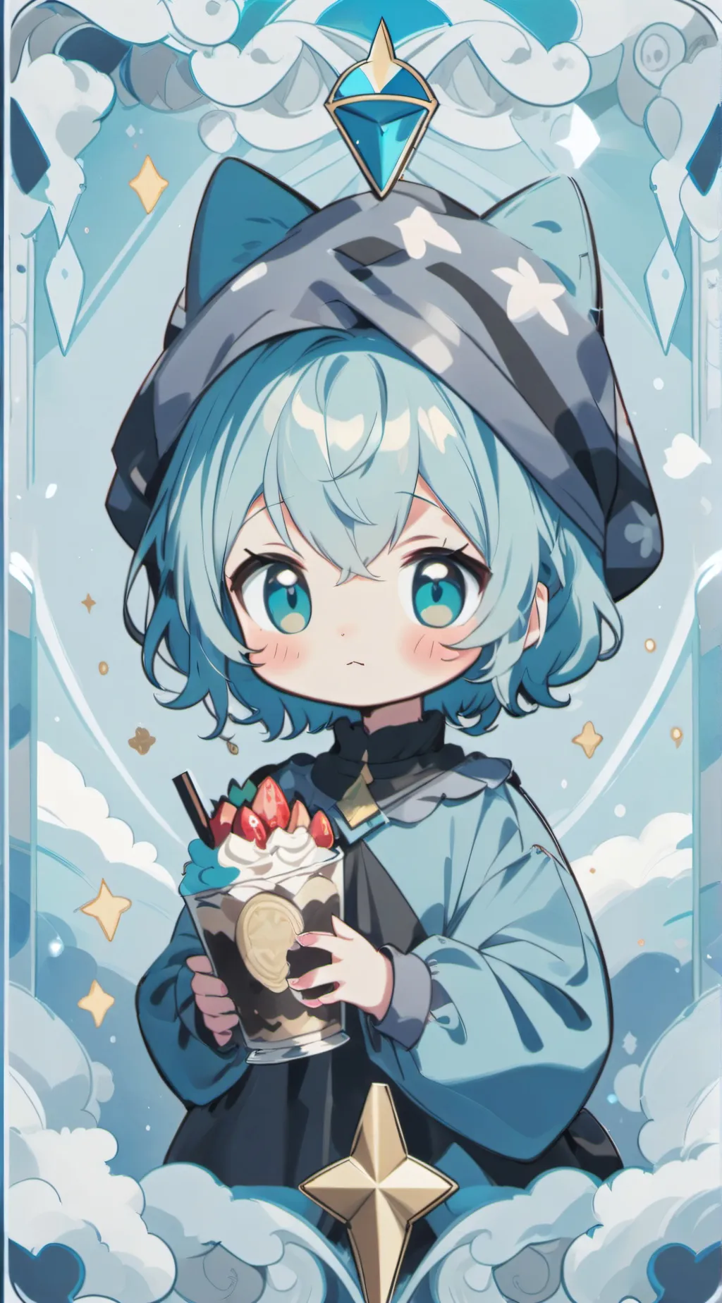 ai character: cupcake :3 background