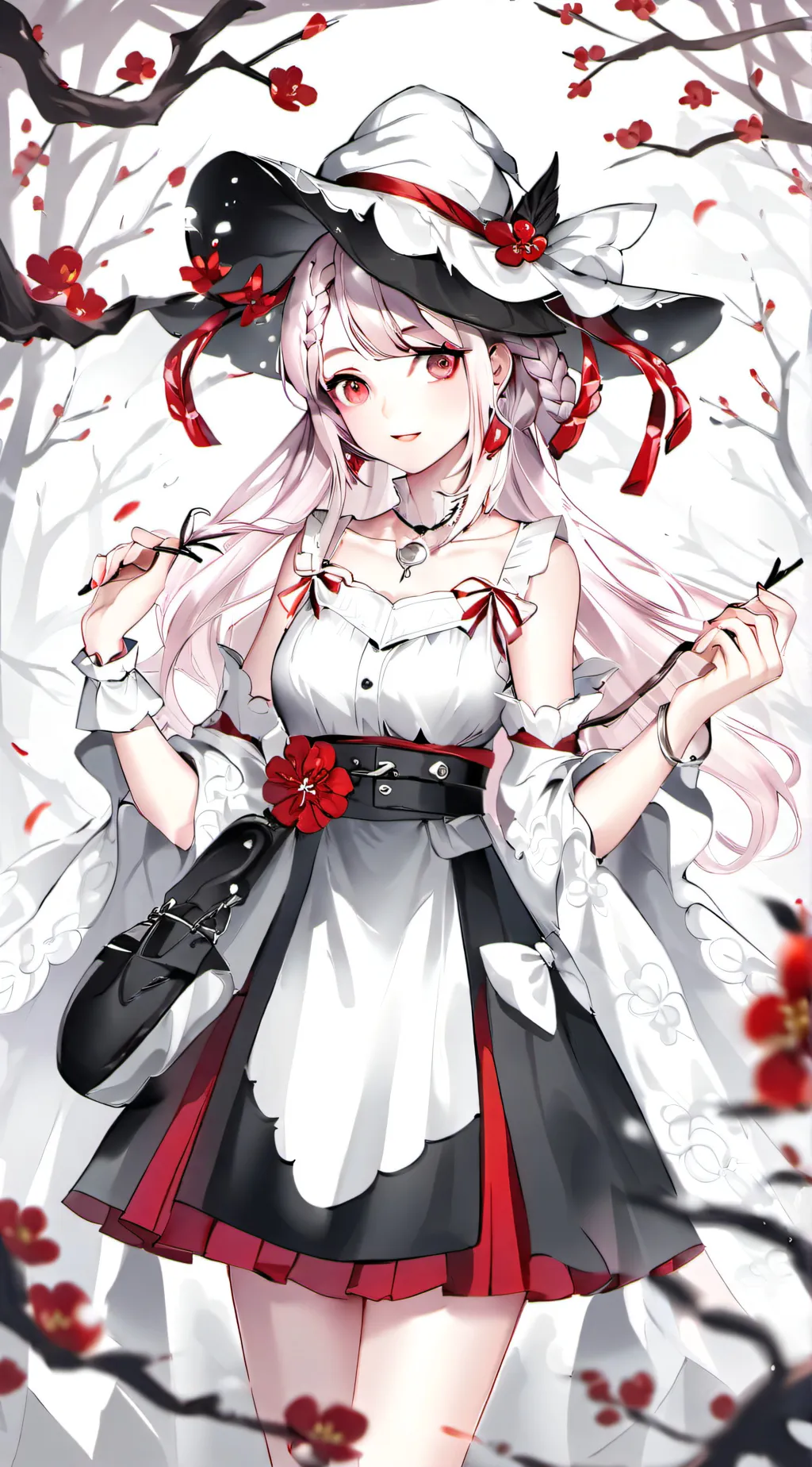 ai character: strawberry background