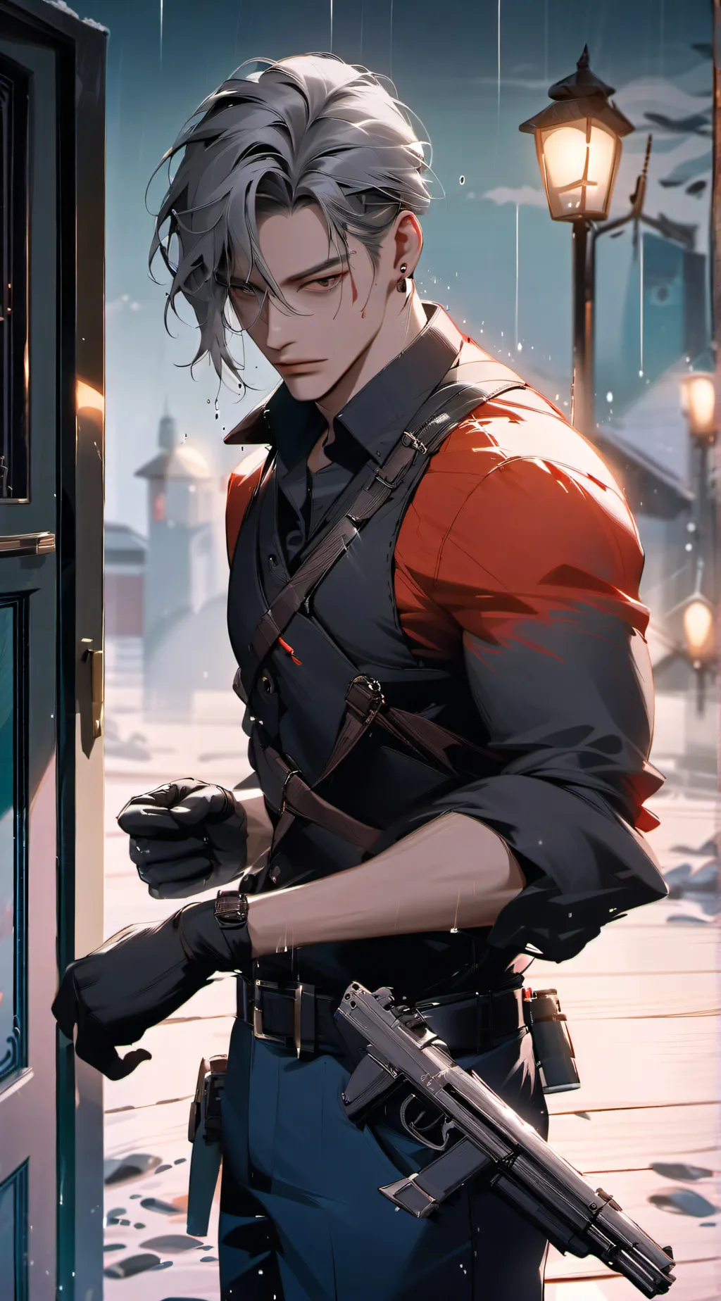 ai character: Damien Asher  background